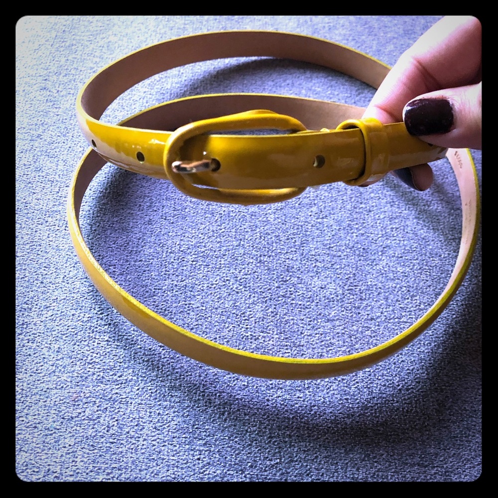 J. Crew Yellow/Gold Leather Belt